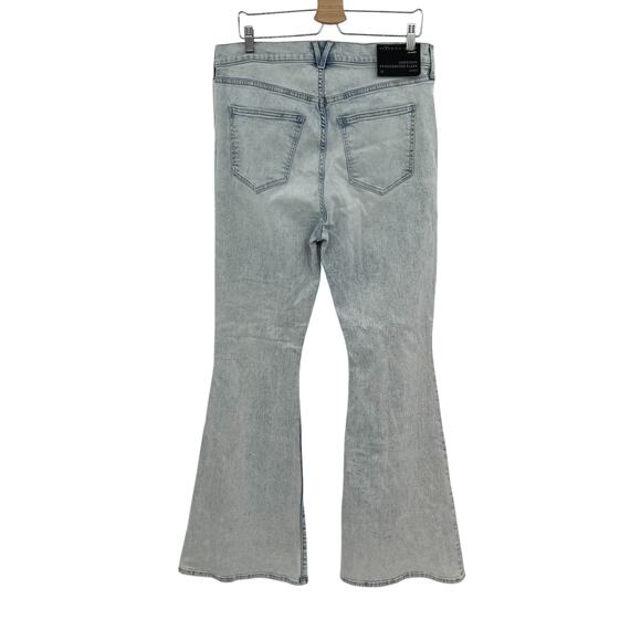 Veronica Beard Sheridan Exaggerated Flare Jeans High Rise Denim Sky Blue Size 15 - Picture 7 of 16